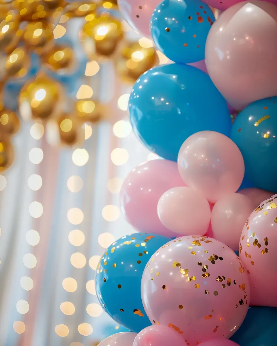 Décoration d'anniversaire en ballons réalisée par DL CREATION 972